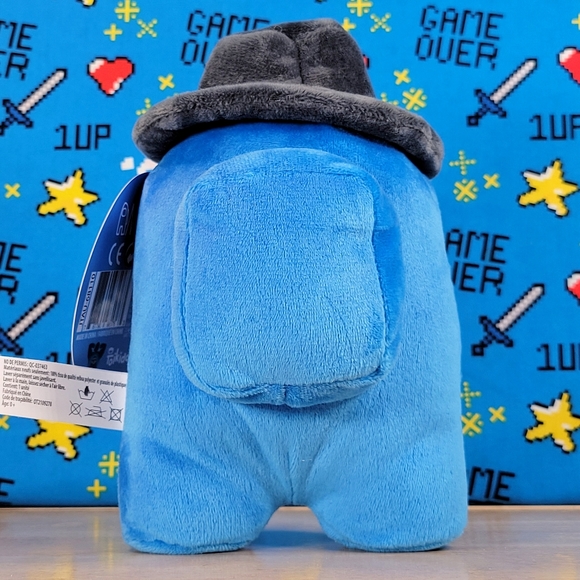 Among Us Blue Crewmate 7" with Black Top Hat Series 2 Collectible Toy Plush NWT - Picture 2 of 5
